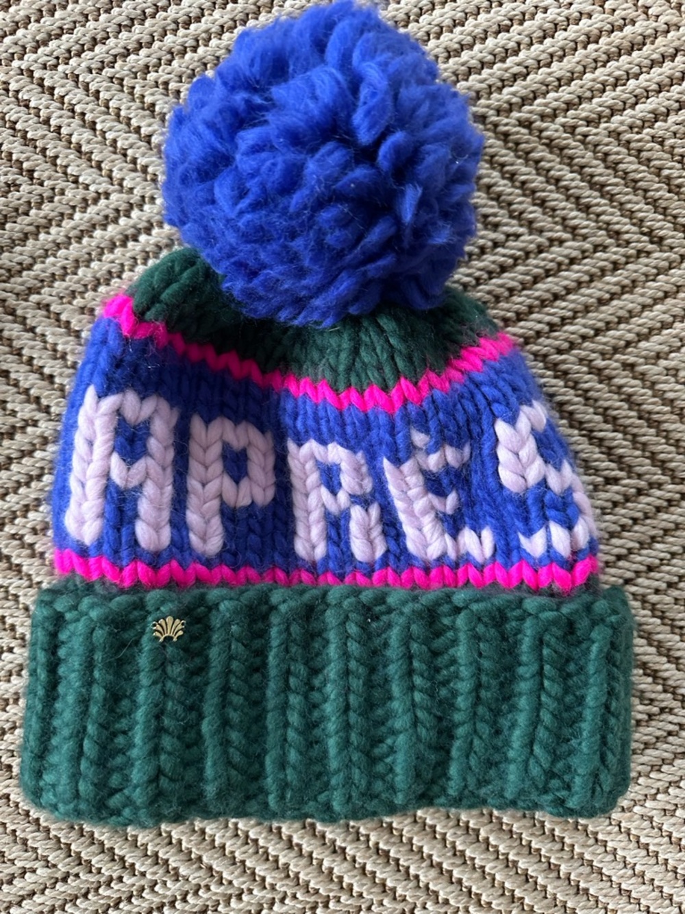 Women’s Lele Sadoughi APRES Pom Beanie - Blue, Green & Pink